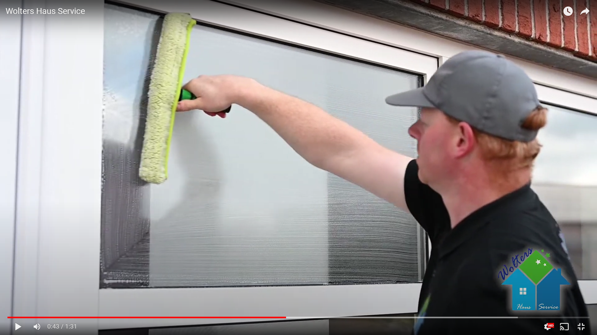 Fensterscheibe professionell einwaschen